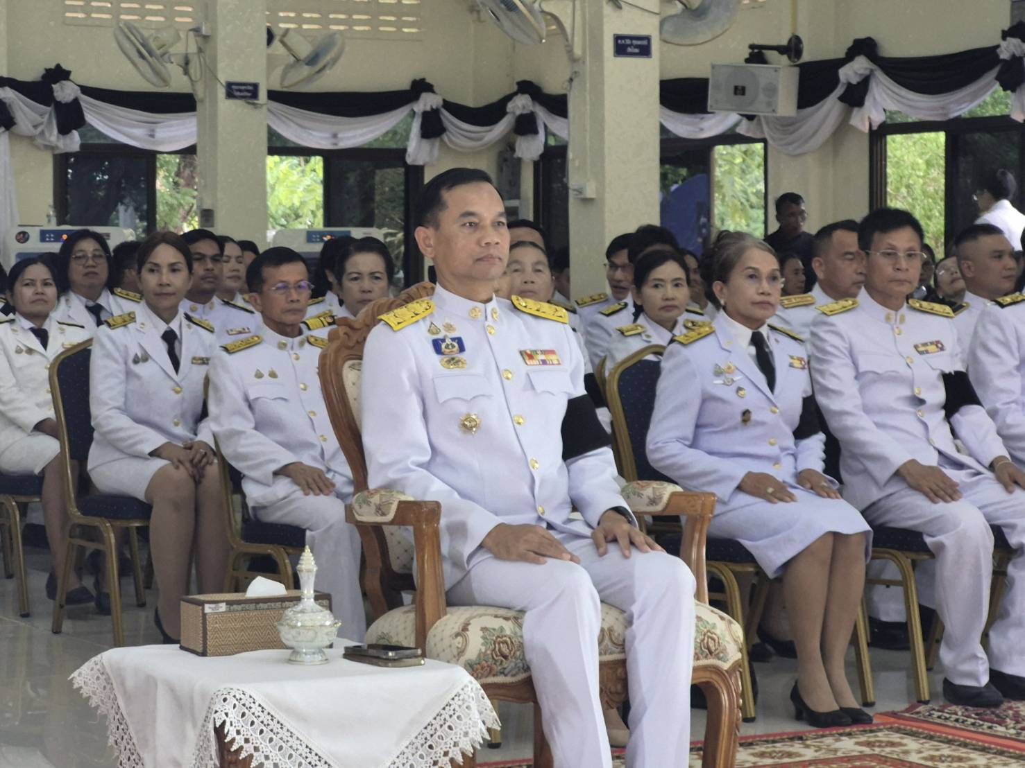 นายอำเภอปักธงชัย นำร่วมพิธีบำเพ็ญกุศลปัณรสมวาร (ครบ 15 วัน) ถวายเป็นพระกุศลแด่ สมเด็จพระเจ้าลูกเธอ เจ้าฟ้าพัชรกิติยาภา นเรนทิราเทพยวดี กรมหลวงราชสาริณีสิริพัชร มหาวัชรราชธิดา